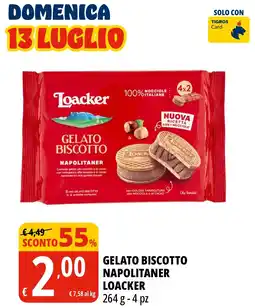 Tigros Gelato biscotto napolitaner LOACKER offerta