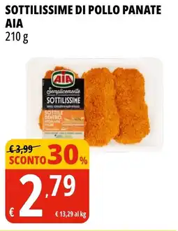 Tigros Sottilissime di pollo panate AIA offerta