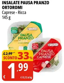 Tigros Insalate pausa pranzo ORTOROMI offerta