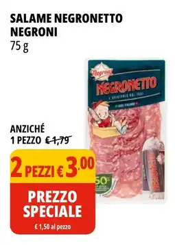 Tigros Salame negronetto NEGRONI offerta