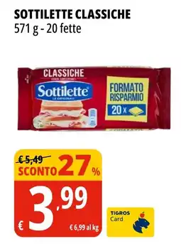 Tigros Sottilette classiche offerta