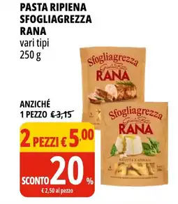 Tigros Pasta ripiena sfogliagrezza RANA vari tipi offerta