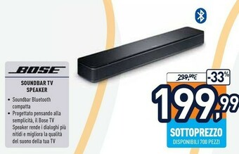 Unieuro Soundbar tv speaker offerta