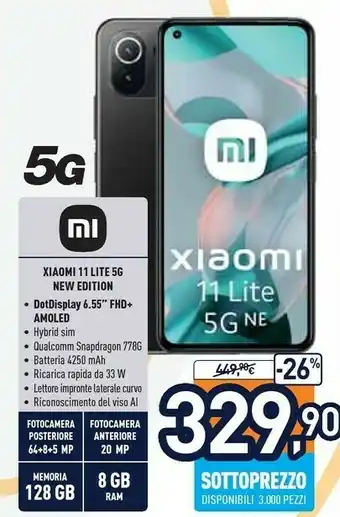 Unieuro 11 lite 11 lite 5g new edition offerta