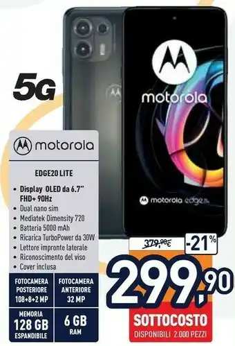 Unieuro Edge 20 lite offerta