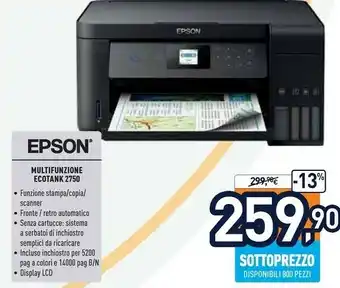 Unieuro Ecotank et-2750 offerta