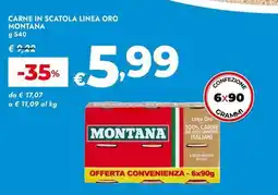Bennet Carne in scatola linea oro MONTANA offerta