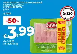 Bennet Prosciutto cotto di alta qualità fresca salumeria fratelli BERETTA offerta