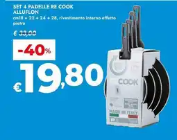 Bennet Set 4 padelle re cook ALLUFLON offerta