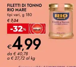 Bennet Filetti di tonno RIO MARE offerta