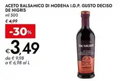 Bennet Aceto balsamico di modena i.g.p. gusto deciso DE NIGRIS offerta