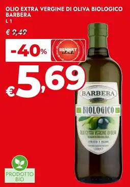 Bennet Olio extra vergine di oliva biologico BARBERA offerta