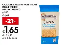 Bennet Cracker salati o non salati in superficie MULINO BIANCO offerta