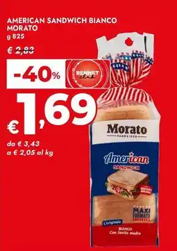 Bennet American sandwich bianco MORATO offerta