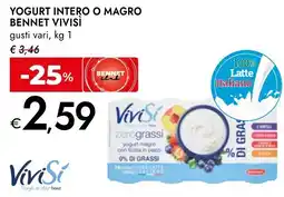 Bennet Yogurt intero o magro bennet VIVISI offerta