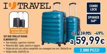Unieuro Set due trolley rigidi elnduoa9123 offerta