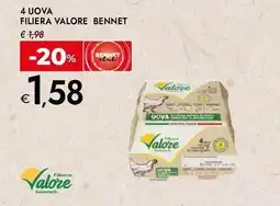 Bennet 4 uova filiera valore BENNET offerta