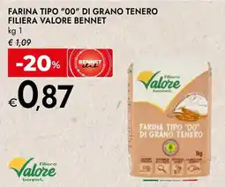 Bennet Farina tipo "00" di grano tenero filiera valore BENNET offerta