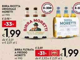 Bennet Birra ricetta originale MORETTI offerta