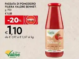 Bennet Passata di pomodoro filiera valore BENNET offerta