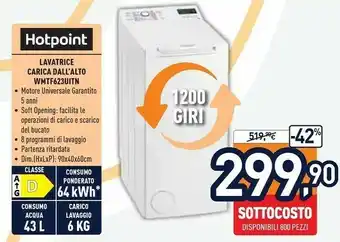 Unieuro Wmtf 623u it/n lavatrice caricamento dall'alto 6 kg 1200 giri/min d bianco offerta