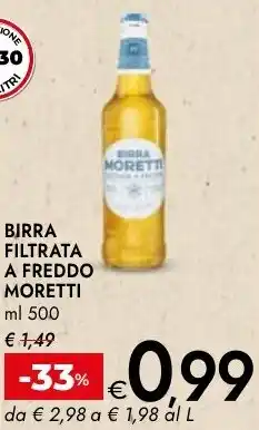 Bennet Birra filtrata a freddo MORETTI offerta
