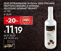 Bennet Olio extravergine di oliva 100% italiano fruttato leggero o intenso selezione GOURMET BENNET offerta