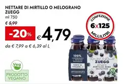 Bennet Nettare di mirtillo o melograno ZUEGG offerta