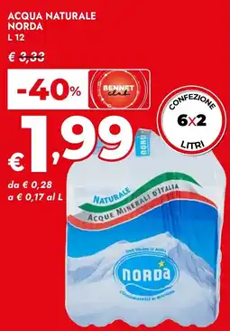 Bennet Acqua naturale NORDA offerta