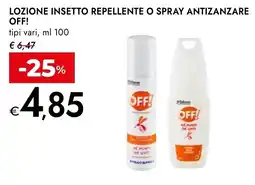 Bennet Lozione insetto repellente o spray antizanzare OFF! offerta