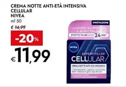 Bennet Crema notte anti-età intensiva cellular NIVEA offerta