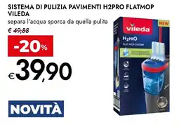 Bennet Sistema di pulizia pavimenti h2pro flatmop VILEDA offerta