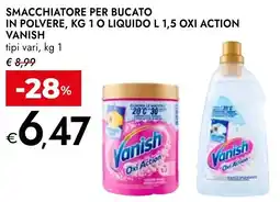 Bennet Smacchiatore per bucato in polvere o liquido oxi action VANISH offerta