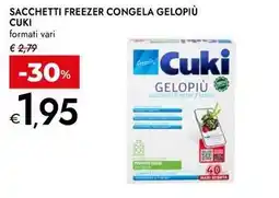 Bennet Sacchetti freezer congela gelopiù CUKI offerta