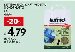 Bennet Lettiera 100% scarti vegetali SIGNOR GATTO offerta