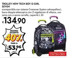 Bennet Trolley new tech boy o girl SEVEN offerta