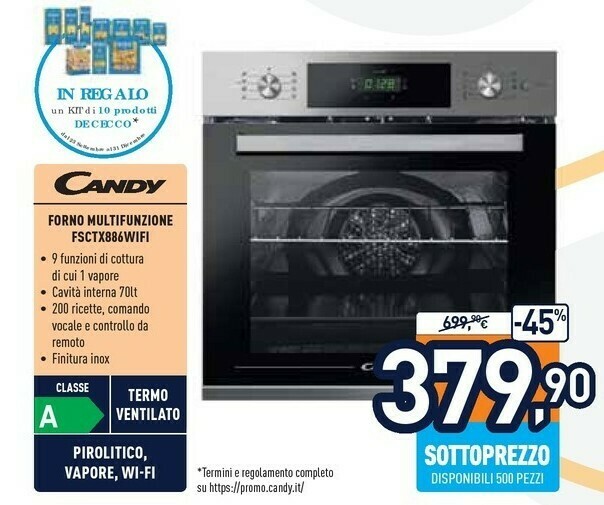 Smart steam fsctx886 wifi 70 l a acciaio inossidabile offerta di Unieuro