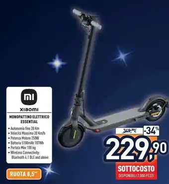 Mi electric scooter essential 20 km/h alluminio