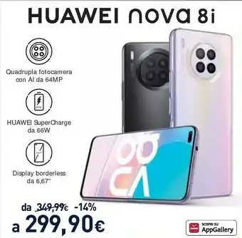 Unieuro Nova 8i 16,9 cm (6.67") doppia sim 4g usb tipo-c 6 gb 128 gb 4300 mah nero offerta
