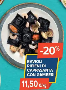 Sapore di Mare Ravioli ripieni di cappasanta con gamberi offerta