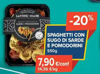 Sapore di Mare Spaghetti con sugo di sarde e pomodorini offerta