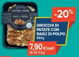 Sapore di Mare Gnocchi di patate con ragù di polpo offerta
