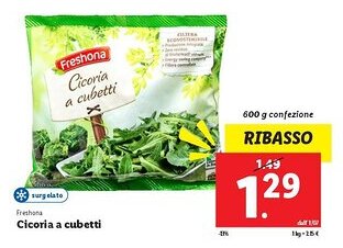 Lidl Freshona Cicoria a cubetti offerta