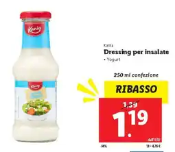 Lidl Kania Dressing per insalate offerta