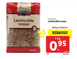 Lidl Campo Largo Lenticchie rosse offerta