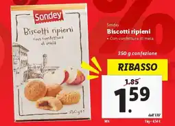 Lidl Sondey Biscotti ripieni offerta