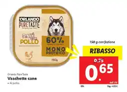 Lidl Orlando Pure Taste Vaschette cane offerta