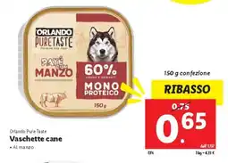 Lidl Orlando Pure Taste Vaschette cane offerta