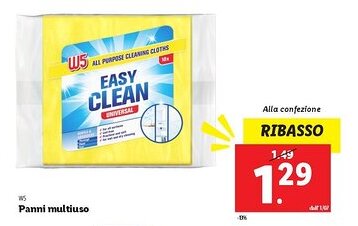 Lidl W5 Panni multiuso offerta