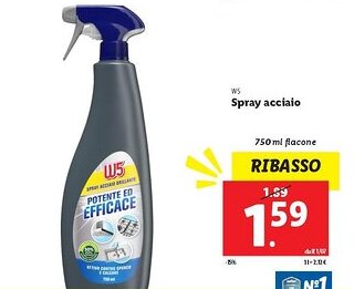 Lidl W5 Spray acciaio offerta
